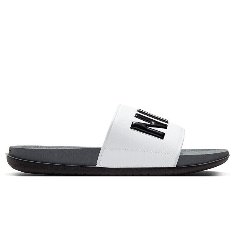 NIKE Casual Shoes for Men, Slip-On Sandals OFFCOURT BQ4639-001, White And Black