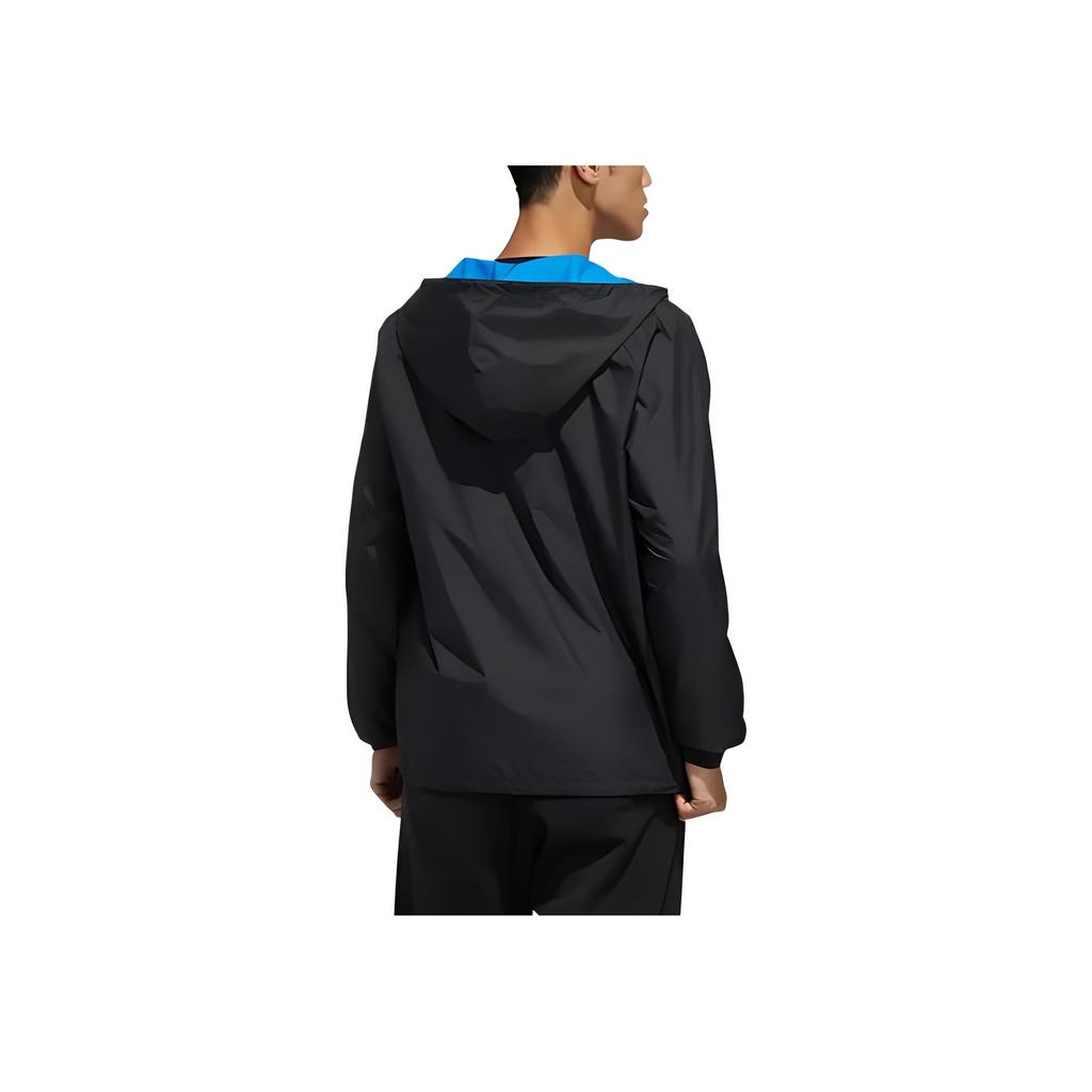 Adidas Originals Trefoil Solid Color Logo Print Zip-Up Hoodie Jacket Men Outerwear Black FK9978