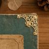100pcs Antique Brass  White Gold Retro Box Edge Guard Metal Book Album Corner Trim  Table Edge