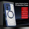 KEYSION Transparent Magnetic Case for Infinix Hot 50 4G Silicone+PC Heavy Duty Shockproof Phone Cover for Infinix Hot 50 Pro+ 4G