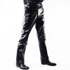 Men's Summer Stretchy PU Leather Pants: Waterproof, Oil-Resistant, Dirt-Resistant, Loose-Fit, Lightweight, Work Safety Casual Pants.
