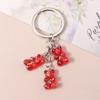 Aihua 12 colors Cute Cartoon Candy Color Gummy Bear Keychains for Women Girls Resin Bear Keychains Sweet Jewelry Gifts