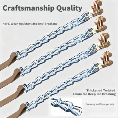 Neue Auto-Schneeketten, universelle Notfallketten für Kleinwagen, Geländewagen, SUVs, Schneereifen.