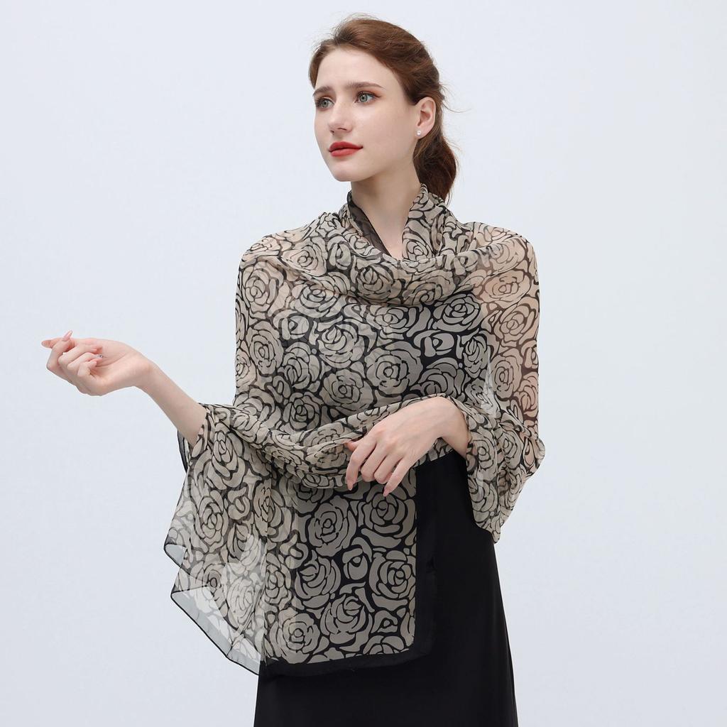 Luxury Silk Scarf Hijab Women Soft Warm Pashmina Neck Beach Stoles  Head Scarves Echarpe Shawl Large Wrap Echarpe Bandana