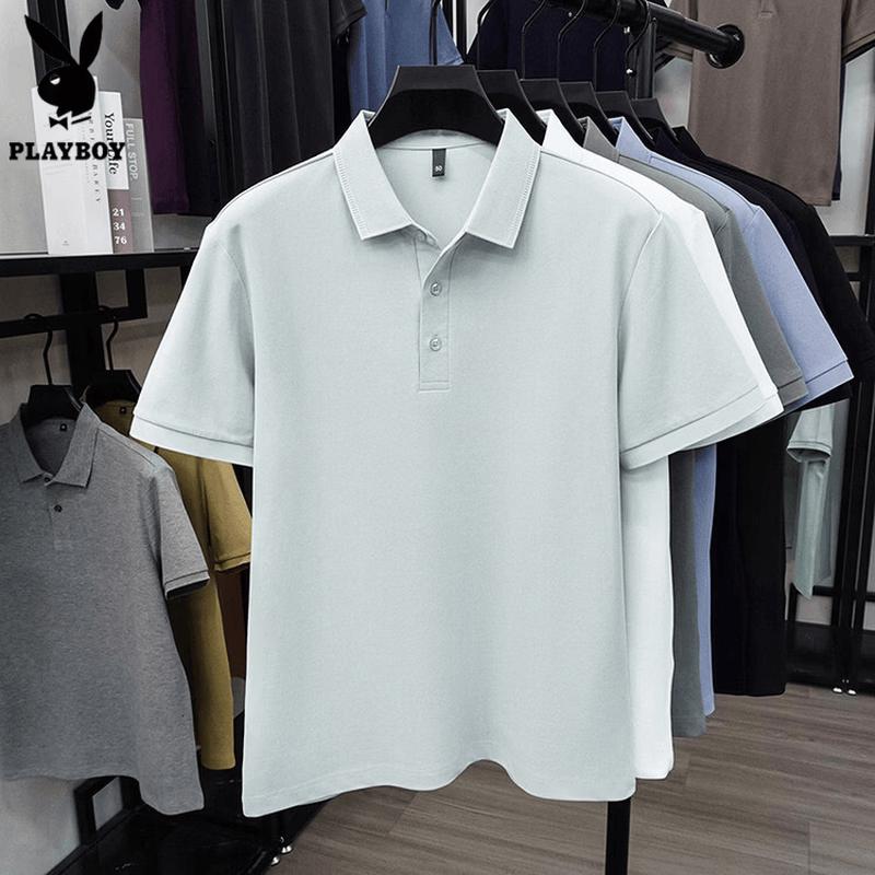 

PLAYBOY Men s Summer Solid Quick Dry Polo Shirt 58