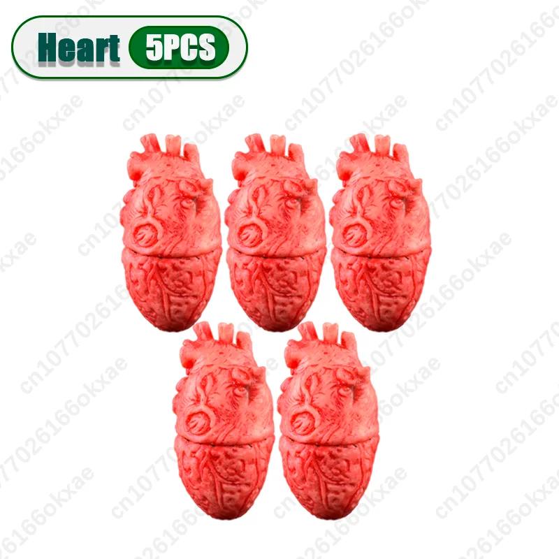 1-5PCS Halloween Horror Simulation Human Limbs Props Fake Hands Feet Brain Heart Haunted House Party Decoration Accessories