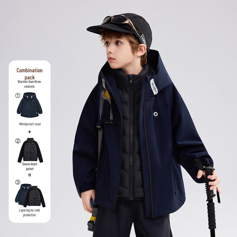 ASK JUNIOR Boys  3-in-1 Waterproof Winter Down Parka 110