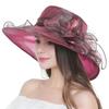 JYL DIY Floral Organza Hat Beach Sun Protection Sheer Fabric