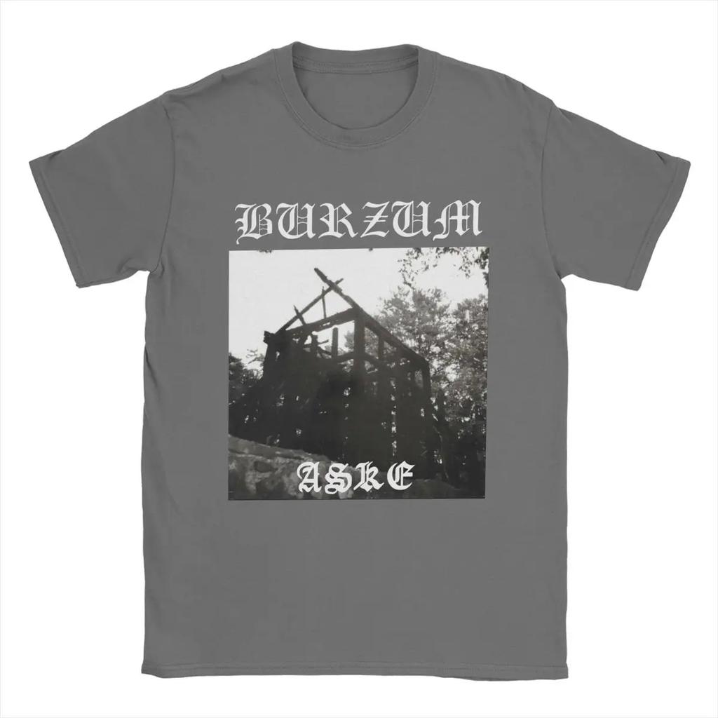 Burzum Aske T-Shirts Herren Reine Baumwolle Vintage T-Shirts O-Ausschnitt T-Shirt Kurzarm Tops Sommer