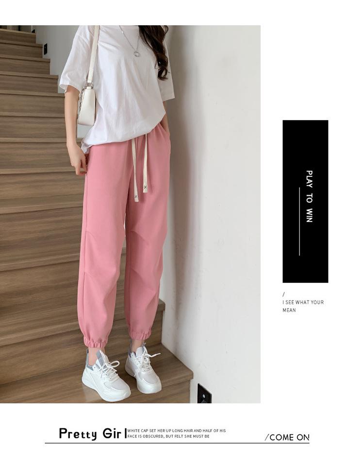 2024 Women's Loose-Fitting Slimming Casual Sports Pants: Cuffed, Eight-Point, Nine-Point Length
