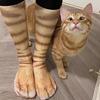 Unisex Adults 3D Print Animal Paw Socks Creative Funny Cat Dog Eagle Tiger Leopard Paw Socks Novelty Socks Gag Christmas Gifts