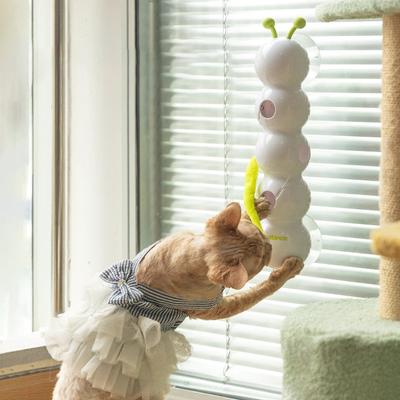 Intelligent Sensing Cat Teasing Toy Interactive USB Rechargeable Caterpillar Toy Automatic Cat Teasing Stick Fun Caterpillar Toy
