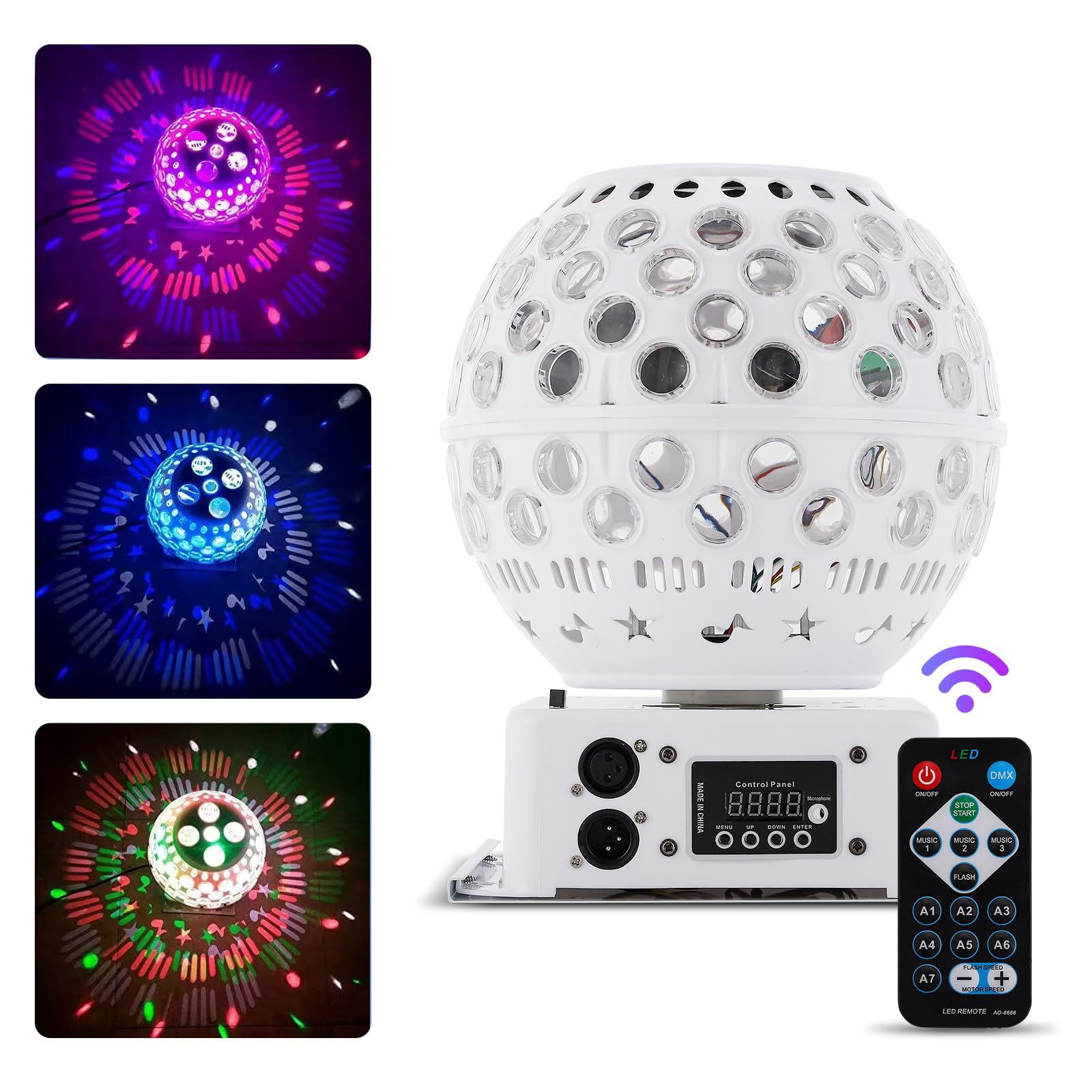 

Hanchen Stage Party Projection Laser 4 совместим с портативным DJ Atmosphere Voice Achieve Привлекательная RGB-проекция Mira для дома и Рождества