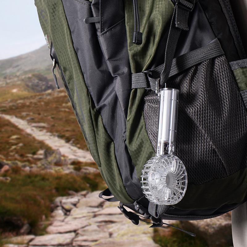 Transparent Handheld High-Speed Fan USB Student Outdoor Rechargeable Portable Adjustable Strong Wind Power Convenient Small Fans