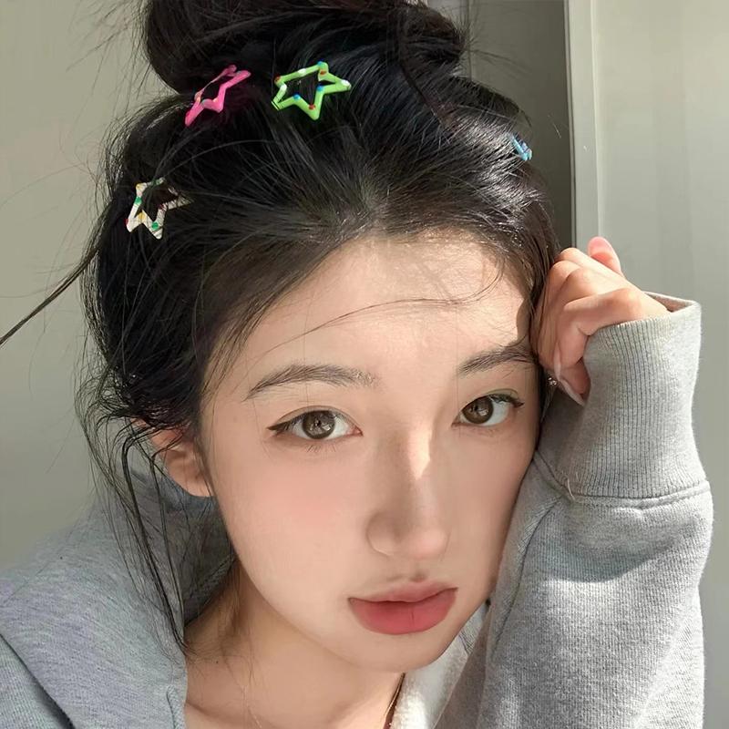 Dopamine Star Hair Clip: Elegant Women's Headwear Accessory for Summer Bangs