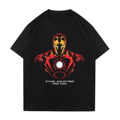2025 Neues Iron Man T-Shirt 10-jähriges Jubiläum Avengers 4 Kurze Ärmel Paar Reine Baumwolle Locker Halber Ärmel