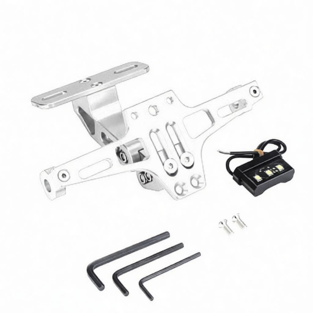 CNC Aluminum Motorcycle License Plate Mount Adjustable Tail Tidy Bracket For MSX Motorbike Exterior Modification