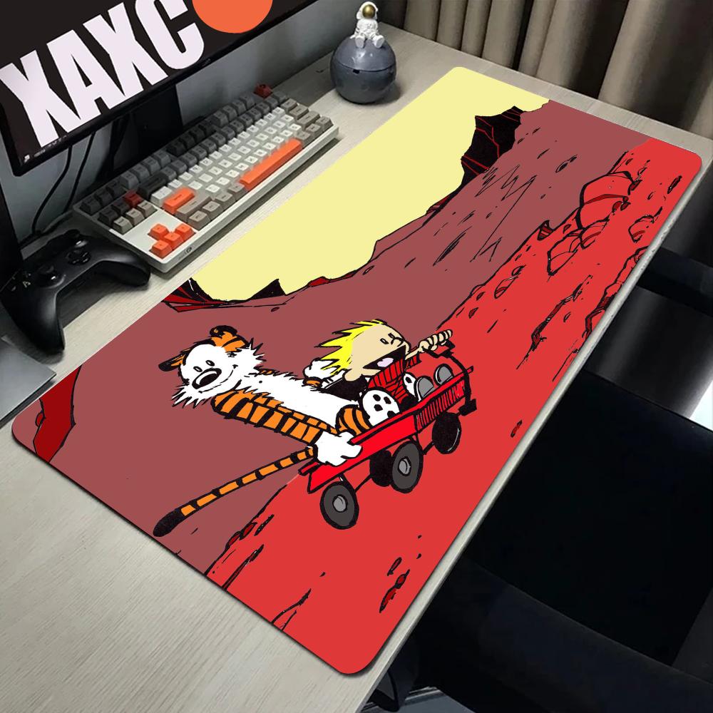 Comic CCalvin and HHobbes Mousepad Computer Laptop Gamer Pad PC Gaming Accessories Desk Mats