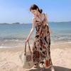 Smudge Seaside Vacation Dress Women's New Summer Design Loose and Thin Suspender Skirt