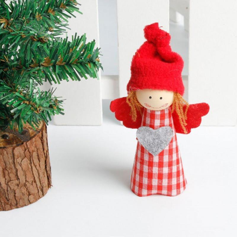 

Рождественская тканевая кукла, кулон, мини-декор для рождественской елки, Ангел, Санта-Снеговик, Рождественская кукла, украшение, Рождественское украшение для дома