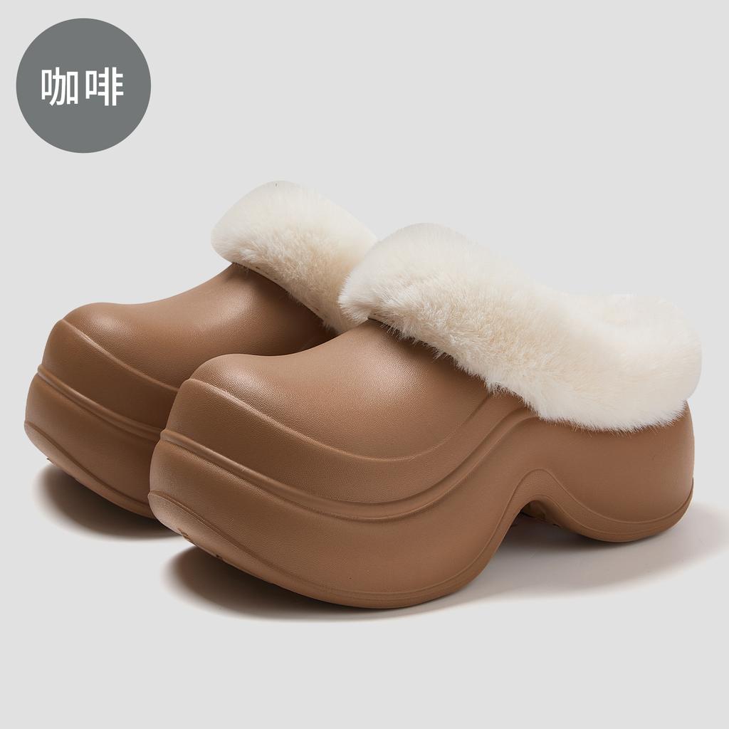 2025 New Cotton Slipper Bag Heel Winter Simple Outer Wear Thick-soled Non-slip Plush Warm Cotton Shoes