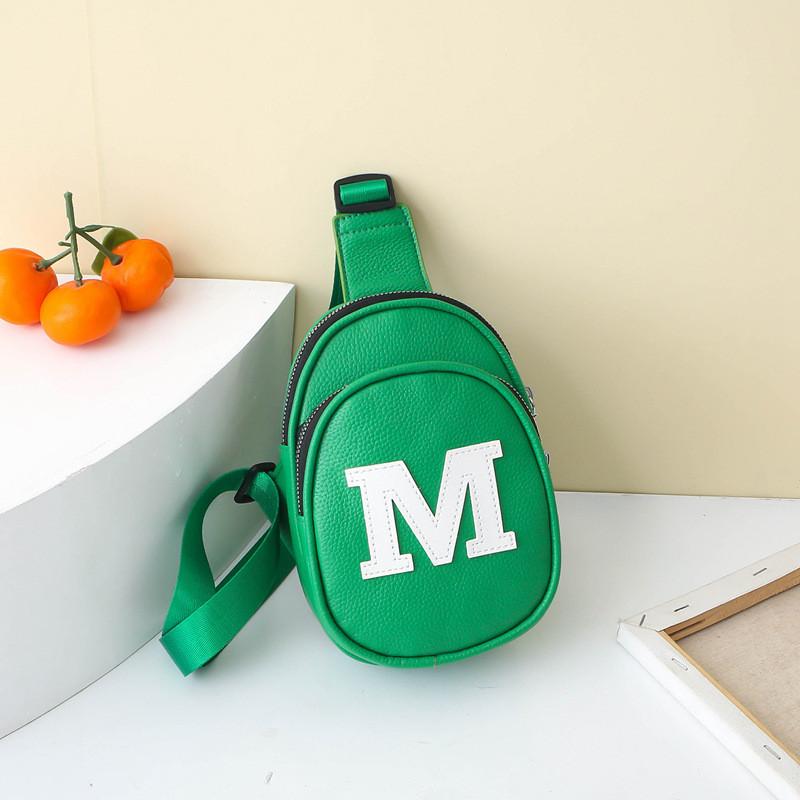 Trendy Children's Pu Letter Crossbody Bag For Boys And Girls Stylish Everyday Use