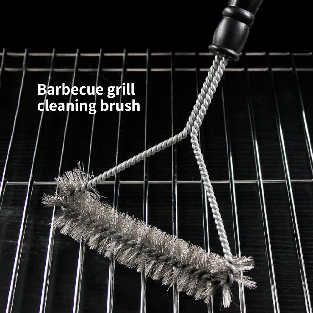 1PCS Barbecue Grill BBQ Brush Clean Tool Grill Accessories Stainless Steel Bristles Non-stick Cleaning Brushes Barbecue Accessories