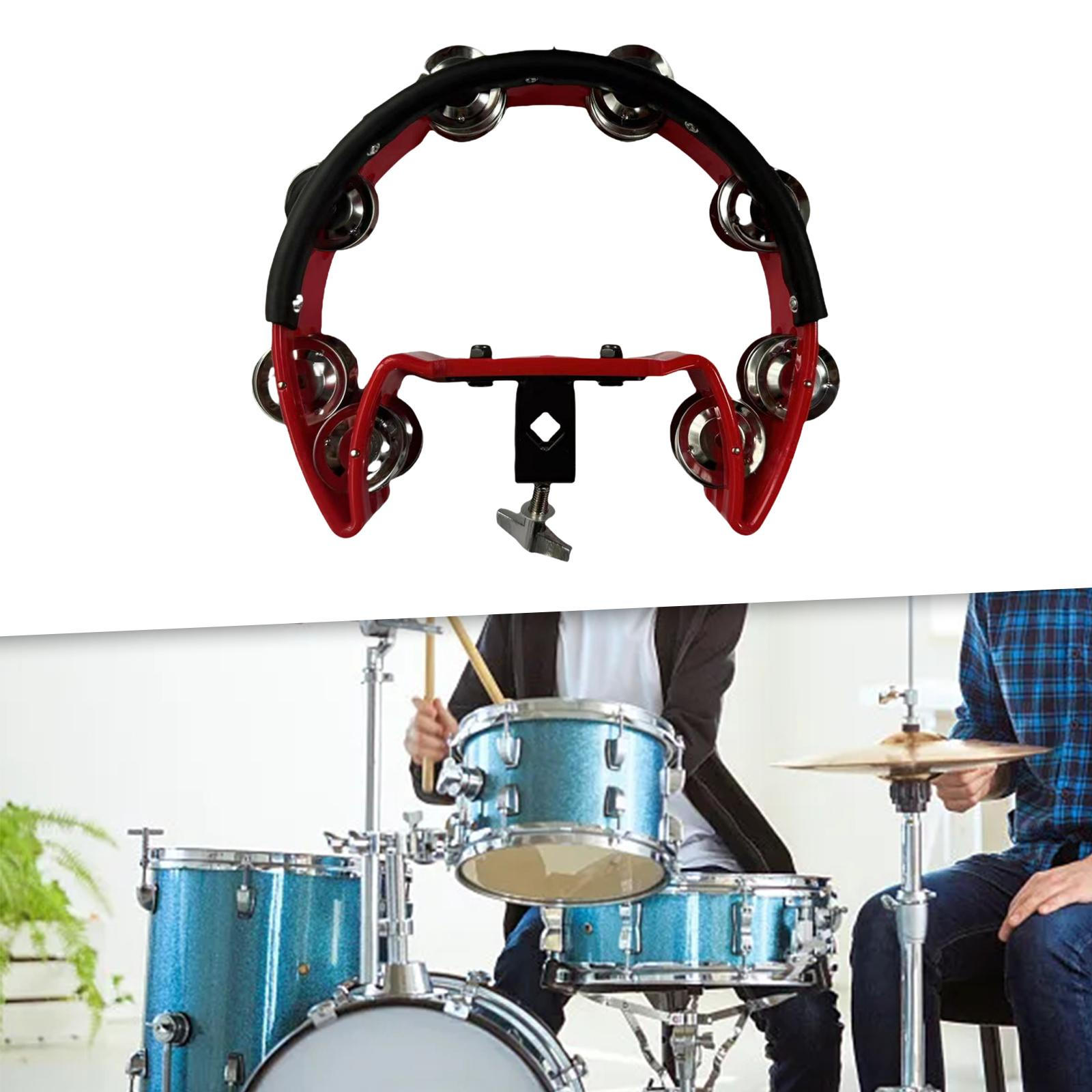 

Тарелки Hi Hat Бубен Ручные ударные аксессуары Многофункциональный колокольчик-погремушка для красный