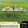 Portable Heightened Outdoor Camping Foldable Table - Lightweight Egg Roll Design