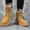 Fashion Fashion Shoes for Mens Retro Canvas Working High Top Boots Men's Ankle Boots Outdoor Street Style Platform Boots Botas Masculino