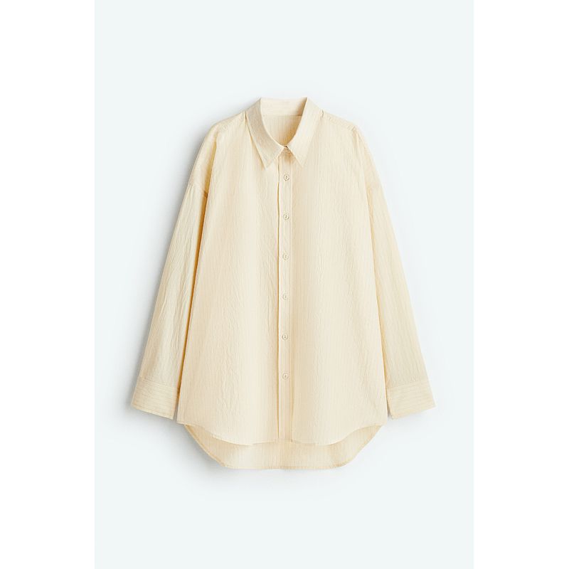 

HM S/S 2025 Women s Shirt Fall New Arrival Stripes Loose Plus Size Wave Style Wear Match Tops 1281148