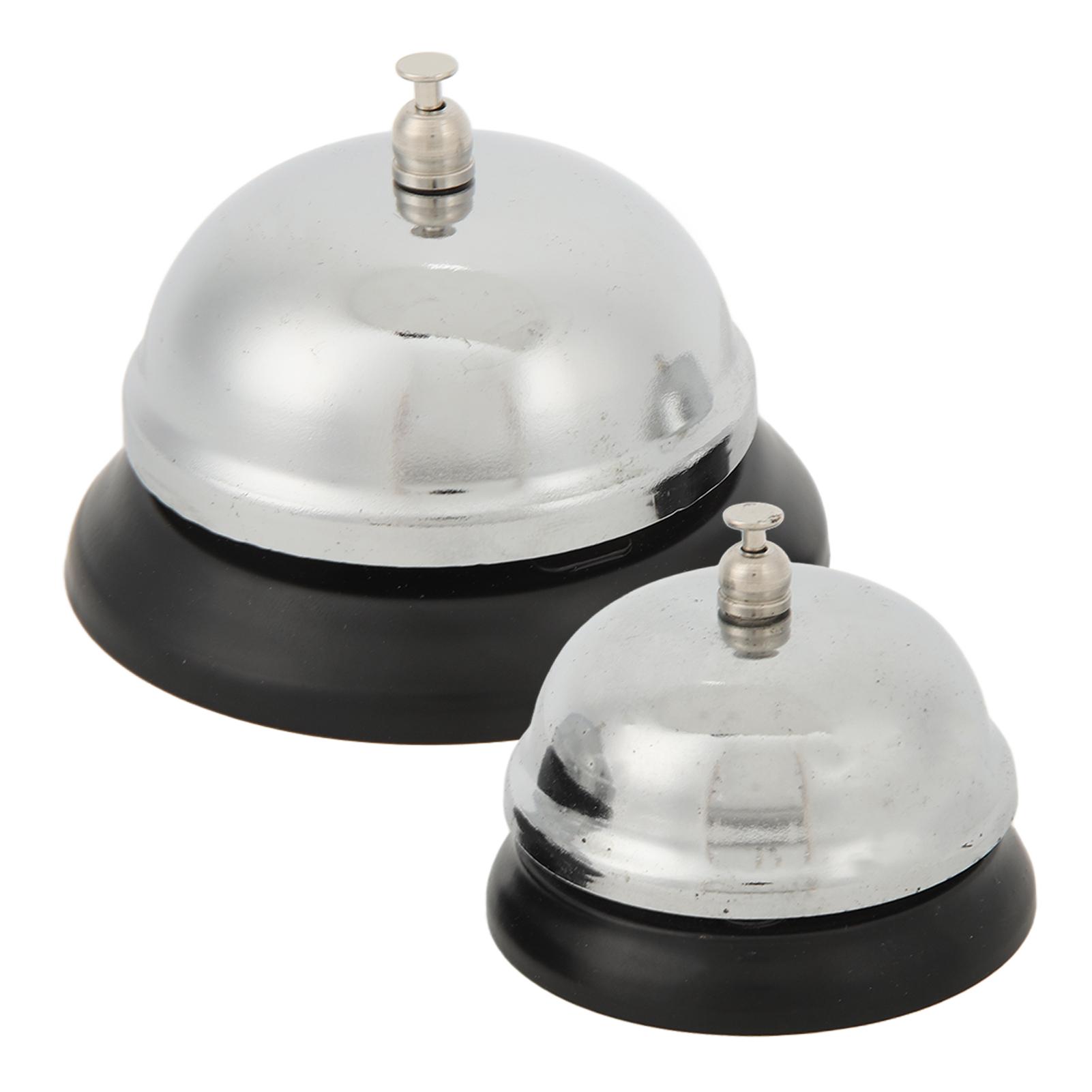 2PCS Call Bells Stainless Steel Desk Bell Service Bell for Hotels Schools Restaurants Reception Areas Warehouses Pets Training