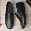 Fashion New Style Men Business Loafers Genuine Leather Slip on Flats Handmade Casual Shoes Formal Wedding Driving Shoes Breath Moccasins