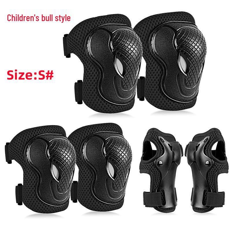 

Children s Sports Protective Gear Set: Balance Bike, Skiing, Ice Skating Gear with Knee Pads and Wrist Guards, Bull Head Style Small: 2-8 years, 30-70 lbs