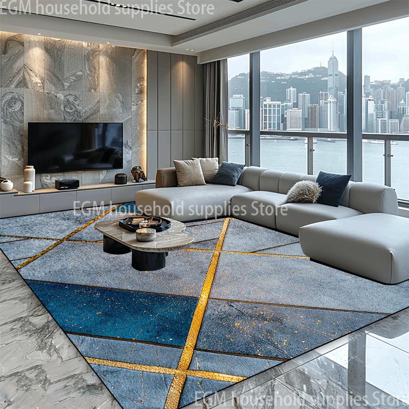 Modern Luxury Large Area Carpet Living Room Decoration Geometry Rug Non-slip Bedroom Lounge Rug Washable Balcony Kitchen Mat