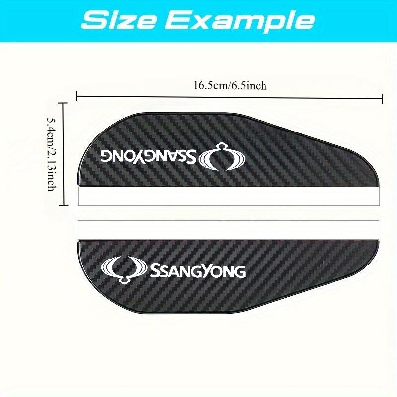 2 Pcs Car Side Mirror Sun Visor Rain Eyebrow Auto Rear View Shield for ssangyong Musso Korando Rexton Torres Kyron Actyon Tivoli