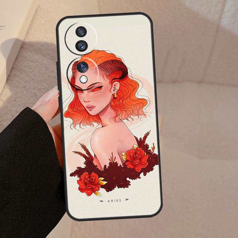 Horoscope Girl Scorpio Taurus Virgo For Honor Magic 7 Pro 5 6 V5 Case For Honor 200 400 50 70 90 Lite X8a X8b X9a X9b X9c Cover