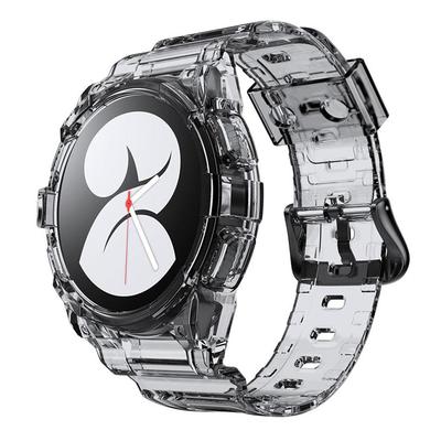 Case+band for Samsung Galaxy Watch 4 Strap Accessories Transparent Silicone Sport Bracelet Correa Galaxy Watch 5 40mm 44mm Band