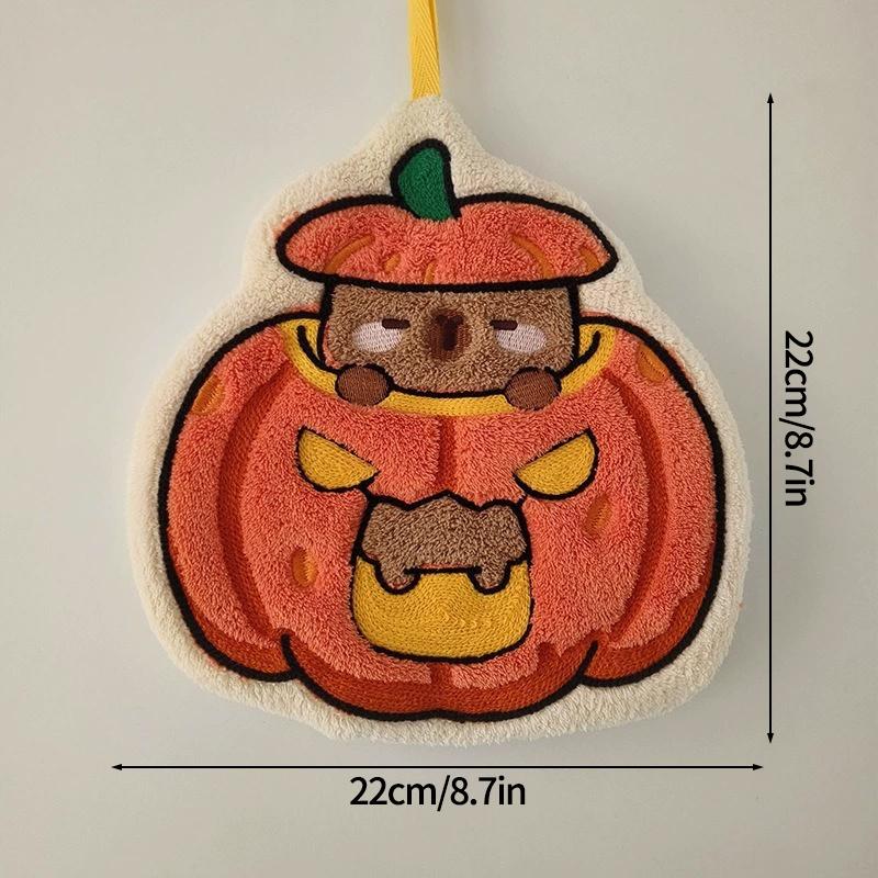 

Halloween Decor Itemation Hand Towel Thicken Coral Fleece Towel Hanging Handkerchief For Kitchen Bathroom Accessories