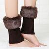 New Autumn and Winter Short Flip Plush Thermal Socks Boot Cover Women's Spice Girl Jk Wind Knitted Wool Leg Guard Foot Cover Women's Leg Cover