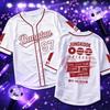 Kpop BTS Baseball Trikot Lila Kurzarm Cardigan Koreanische Streetwear Fan Support Hemd mit Knöpfen Konzertbekleidung für Damen und Herren
