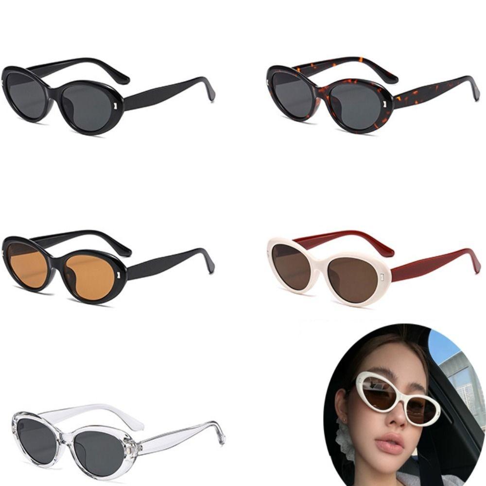 New Elliptic Frame Women Sunglasses Uv Protection Anti-Reflective Black Shades Uv400 Retro Sunglasses Cycling