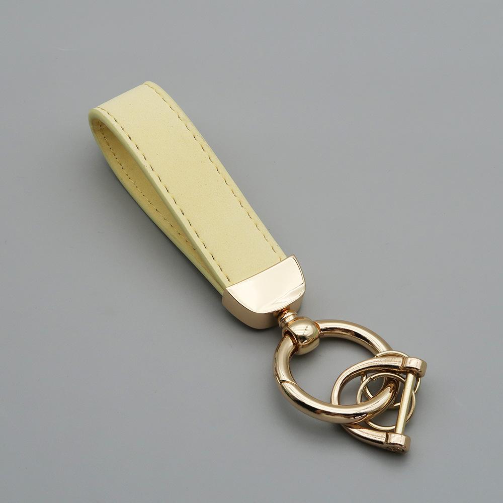 Custom LOGO Suede Leather Keychain Vintage Laser Engrave Car Key Ring Holder for Men and Women Personalized Key Chains Ring
