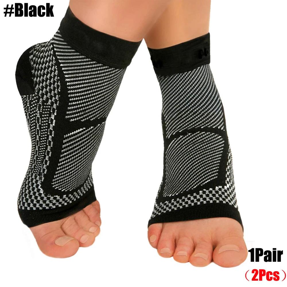 

1Pair Sports Ankle Support Brace Compression Sleeve Plantar Fasciitis Sock For Achilles Tendonitis Joint Pain Swelling Heel Spur S -M