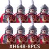8 Pezzi Figure di Soldati di Castello Medievale Blocchi da Costruzione Militare Romano Teutonico Cavaliere Ospitaliere Templare Guerriero Fanteria Mattoncini Giocattolo Regalo