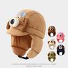 Unisex Baby Flying Dog Padded Warm Hat with Ear Protection, Windproof, for Autumn and Winter Outdoors