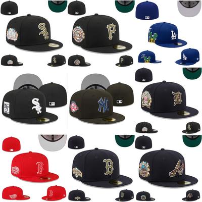 Embroidered Baseball Cap, Flat Brim Cap, American Four Major League Sports Team Dodgers and Yankees Baseball Cap