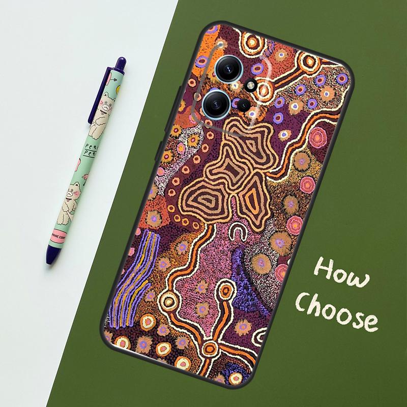 

Aboriginal Art Print Case For Xiaomi Redmi Note 14 Pro 13 9 10 11 12 12S Cover For Redmi 15C 15 13C 12C 14C 10C Redmi 10