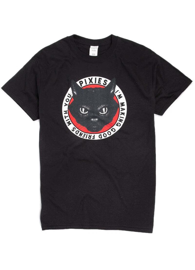 The Pixies Band Music Song Tame Kitty Good Friends Logo Mens Cotton T-Shirt M