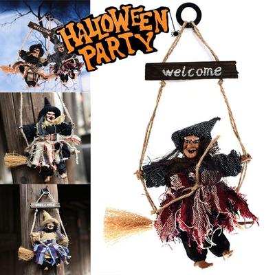 Halloween Dekoration Halloween Bar Dekoration Fliegender Besen Hexenanhänger Gruseliger Hexenanhänger